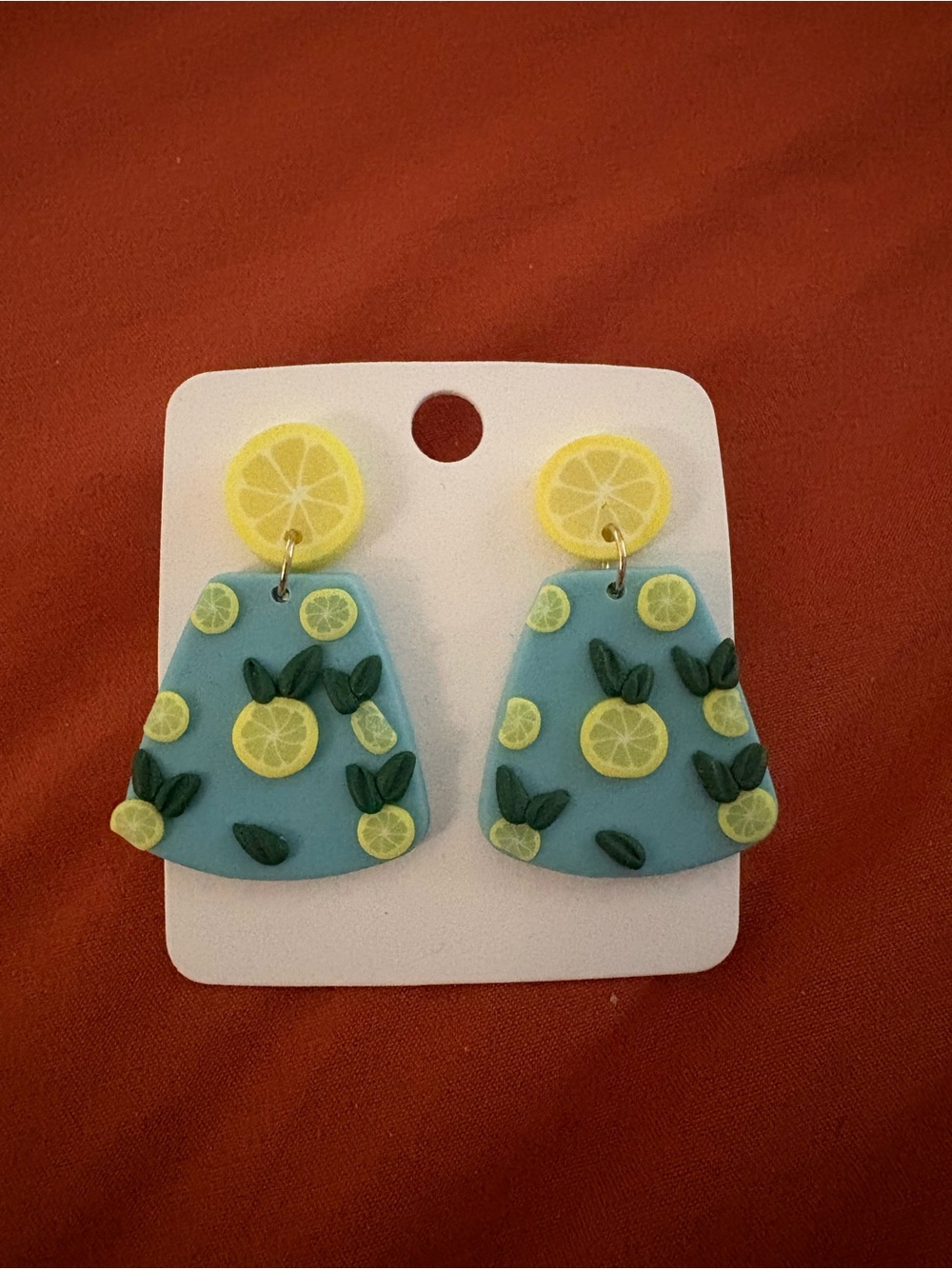 Blue Lemon Drop Dangle Earrings